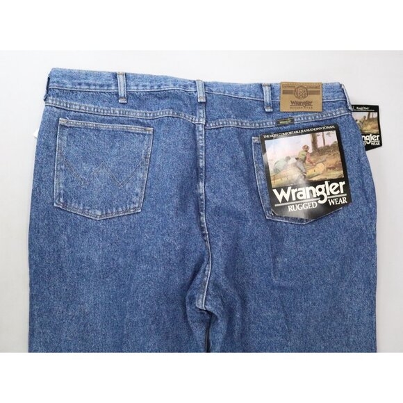 NWT Vintage Wrangler Rugged‎ Wear Regular Fit Jeans 46x30 USA Cotton Loop - Picture 4 of 10